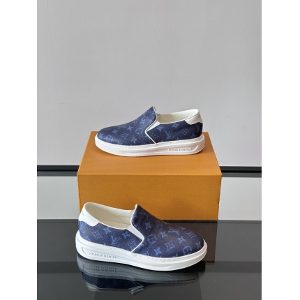 Cheap Louis Vuitton Leather Loafers For Men in 233581, $60 USD- [IB233581] - Replica Louis Vuitton Leather Loafers For Men