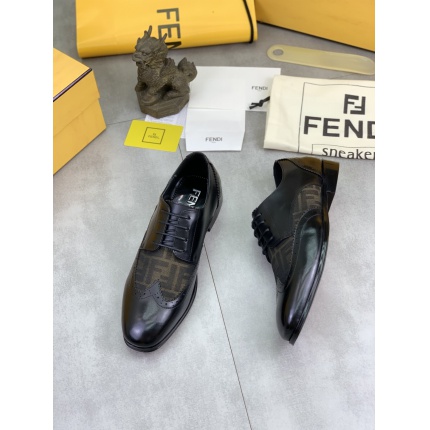 Cheap Fendi Leather shoes For Men in 234316, $105 USD- [IB234316] - Replica Fendi Leather shoes For Men