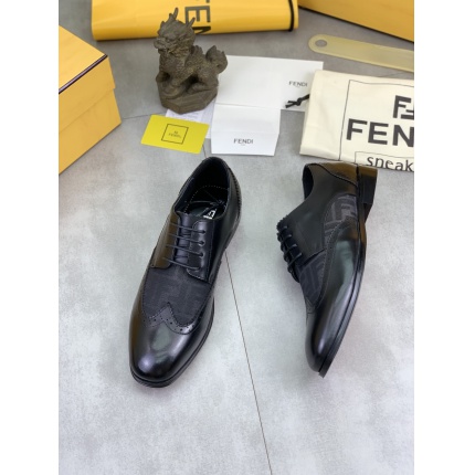 Cheap Fendi Leather shoes For Men in 234317, $105 USD- [IB234317] - Replica Fendi Leather shoes For Men