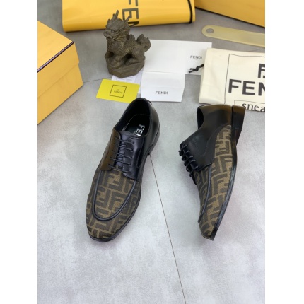 Cheap Fendi Leather shoes For Men in 234319, $105 USD- [IB234319] - Replica Fendi Leather shoes For Men