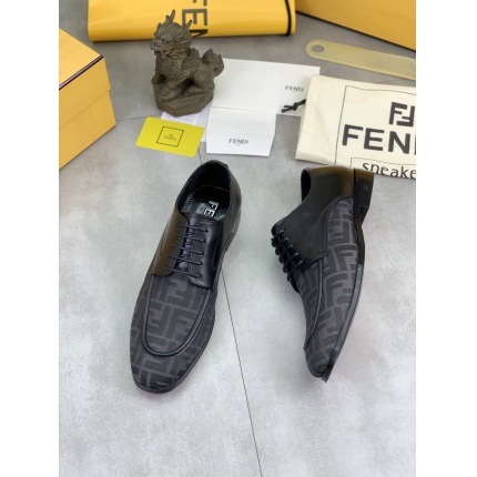 Cheap Fendi Leather shoes For Men in 234320, $105 USD- [IB234320] - Replica Fendi Leather shoes For Men