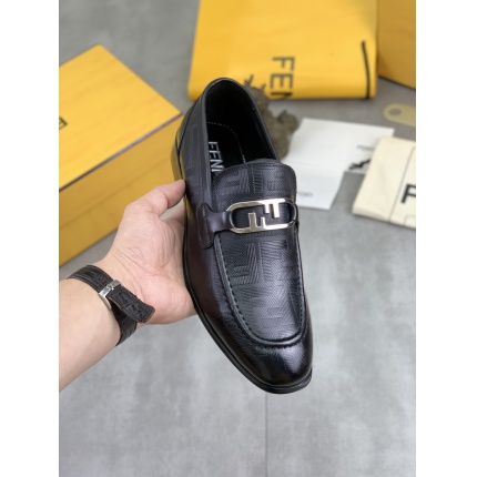 Cheap Fendi Leather shoes For Men in 234323, $105 USD- [IB234323] - Replica Fendi Leather shoes For Men