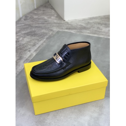 Cheap Fendi Leather shoes For Men in 234359, $105 USD- [IB234359] - Replica Fendi Leather shoes For Men