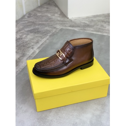 Cheap Fendi Leather shoes For Men in 234360, $105 USD- [IB234360] - Replica Fendi Leather shoes For Men