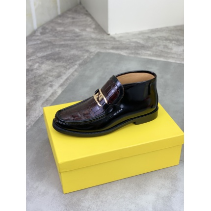 Cheap Fendi Leather shoes For Men in 234362, $105 USD- [IB234362] - Replica Fendi Leather shoes For Men