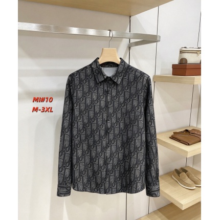 Cheap Dior Long Sleeve Polo Shirts for Men in 235027, $40 USD- [IB235027] - Replica Dior Long Sleeve Polo Shirts for Men
