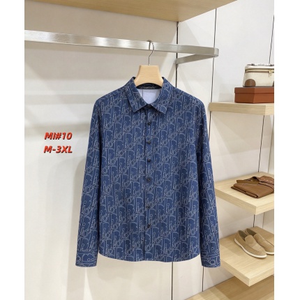 Cheap Dior Long Sleeve Polo Shirts for Men in 235028, $40 USD- [IB235028] - Replica Dior Long Sleeve Polo Shirts for Men