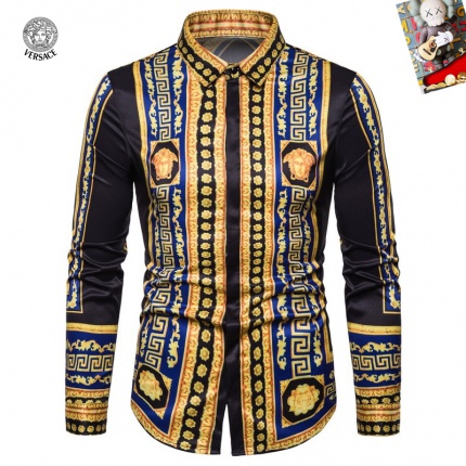 Versace Long-Sleeved Polo Shirts for Men in 235484