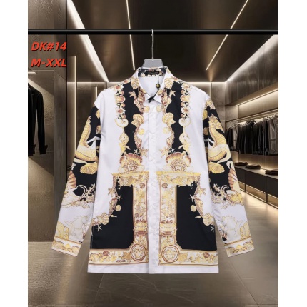 Cheap Versace Long-Sleeved Polo Shirts for Men in 235574, $50 USD- [IB235574] - Replica Versace Long-Sleeved Polo Shirts for Men