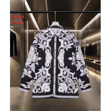 Cheap Versace Long-Sleeved Polo Shirts for Men in 235580, $50 USD- [IB235580] - Replica Versace Long-Sleeved Polo Shirts for Men
