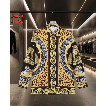 Cheap Versace Long-Sleeved Polo Shirts for Men in 235583, $50 USD- [IB235583] - Replica Versace Long-Sleeved Polo Shirts for Men