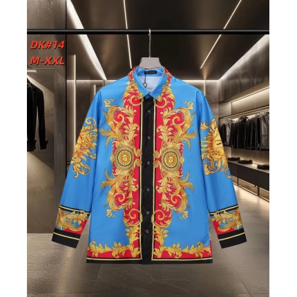 Cheap Versace Long-Sleeved Polo Shirts for Men in 235584, $50 USD- [IB235584] - Replica Versace Long-Sleeved Polo Shirts for Men