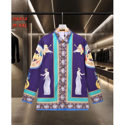 Cheap Versace Long-Sleeved Polo Shirts for Men in 235586, $50 USD- [IB235586] - Replica Versace Long-Sleeved Polo Shirts for Men