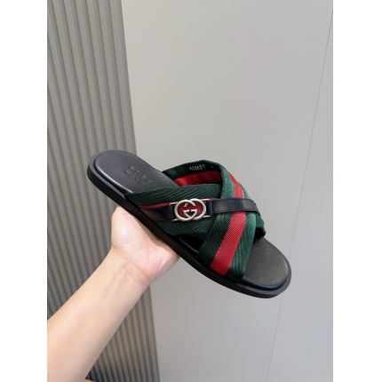 Cheap Gucci Slippers For Men in 236045, $55 USD- [IB236045] - Replica Gucci Slippers For Men