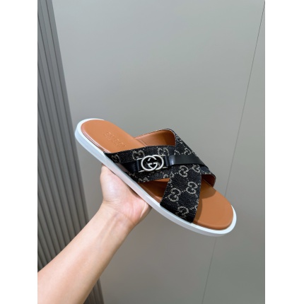 Cheap Gucci Slippers For Men in 236047, $55 USD- [IB236047] - Replica Gucci Slippers For Men