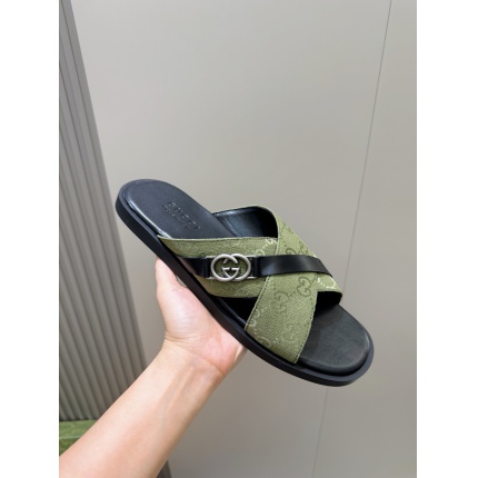 Cheap Gucci Slippers For Men in 236048, $55 USD- [IB236048] - Replica Gucci Slippers For Men