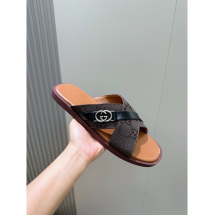 Cheap Gucci Slippers For Men in 236049, $55 USD- [IB236049] - Replica Gucci Slippers For Men