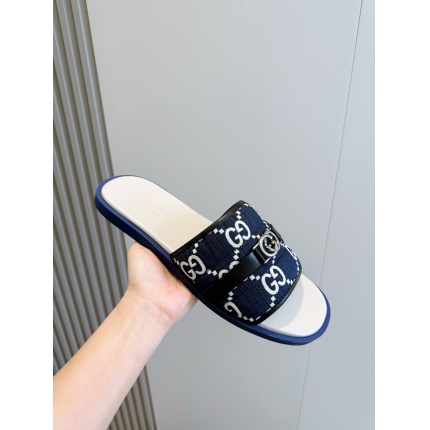 Cheap Gucci Slippers For Men in 236057, $55 USD- [IB236057] - Replica Gucci Slippers For Men