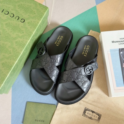 Cheap Gucci Slippers For Men in 236078, $60 USD- [IB236078] - Replica Gucci Slippers For Men