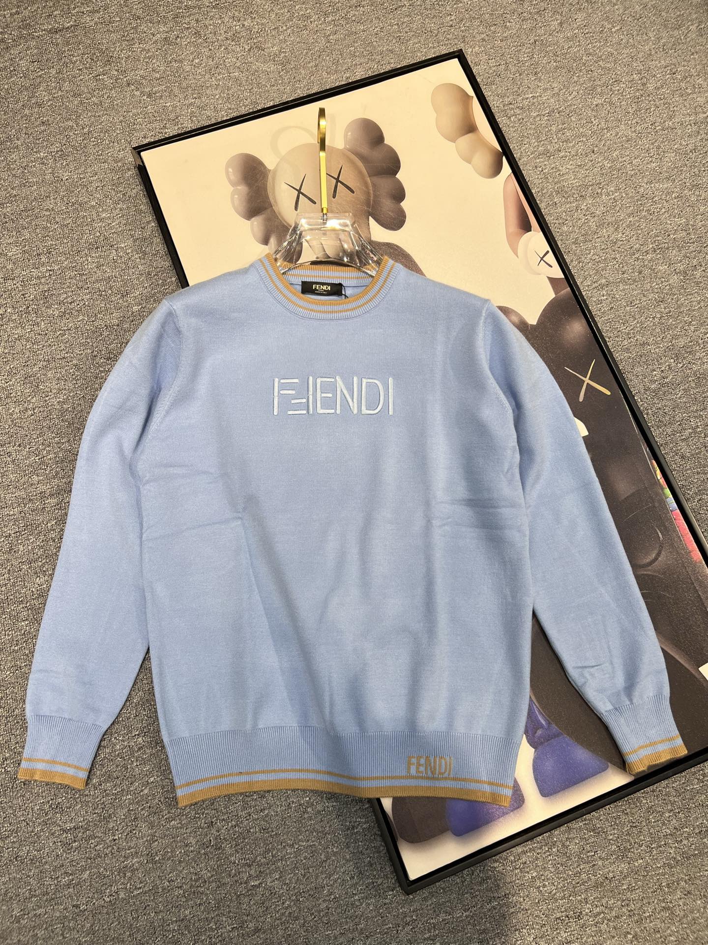 Cheap Fendi Sweaters for Men in 229116, $70 USD- [IB229116] - Replica Fendi Sweaters for Men