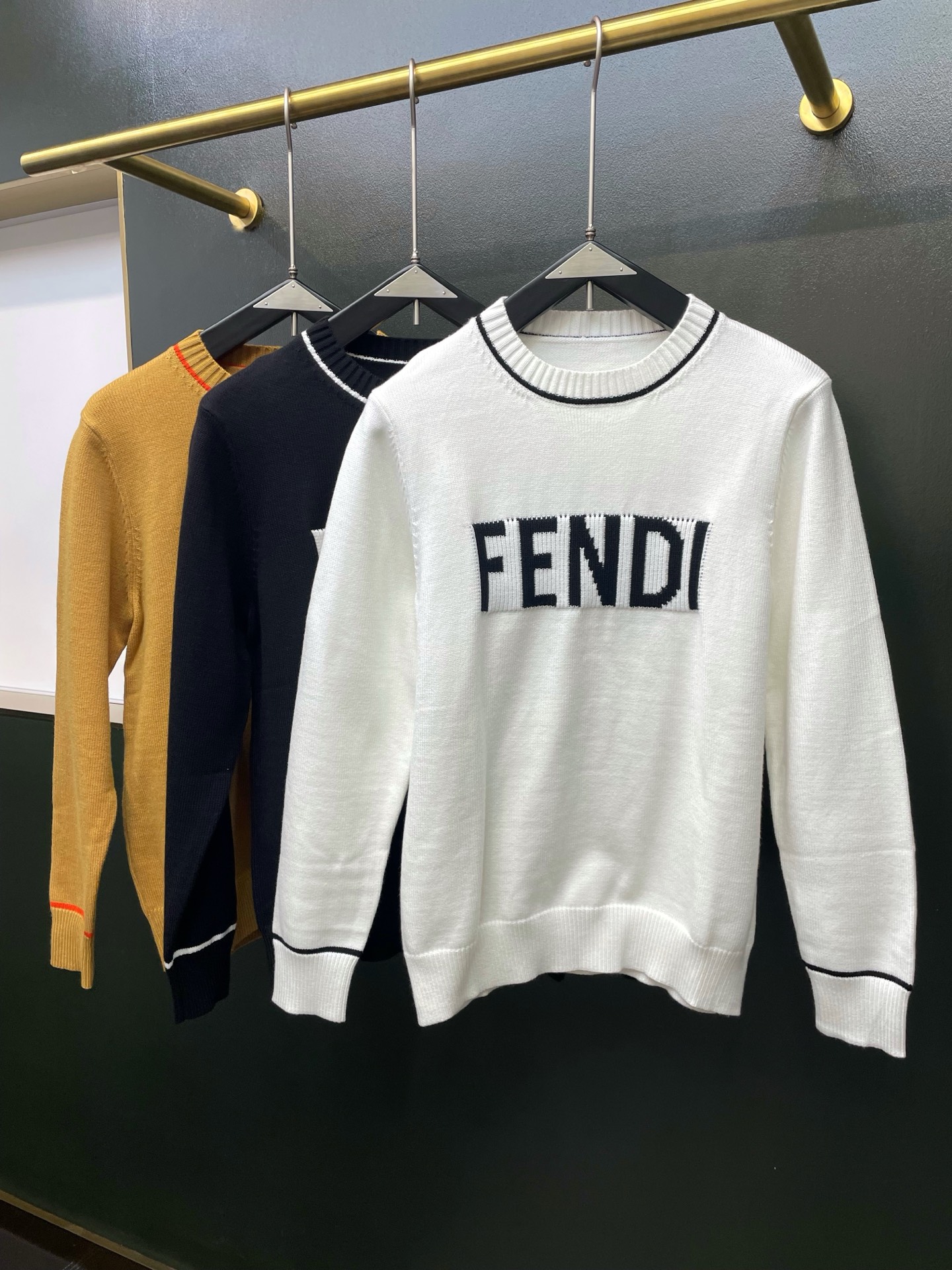 Cheap Fendi Sweaters for Men in 229122, $80 USD- [IB229122] - Replica Fendi Sweaters for Men