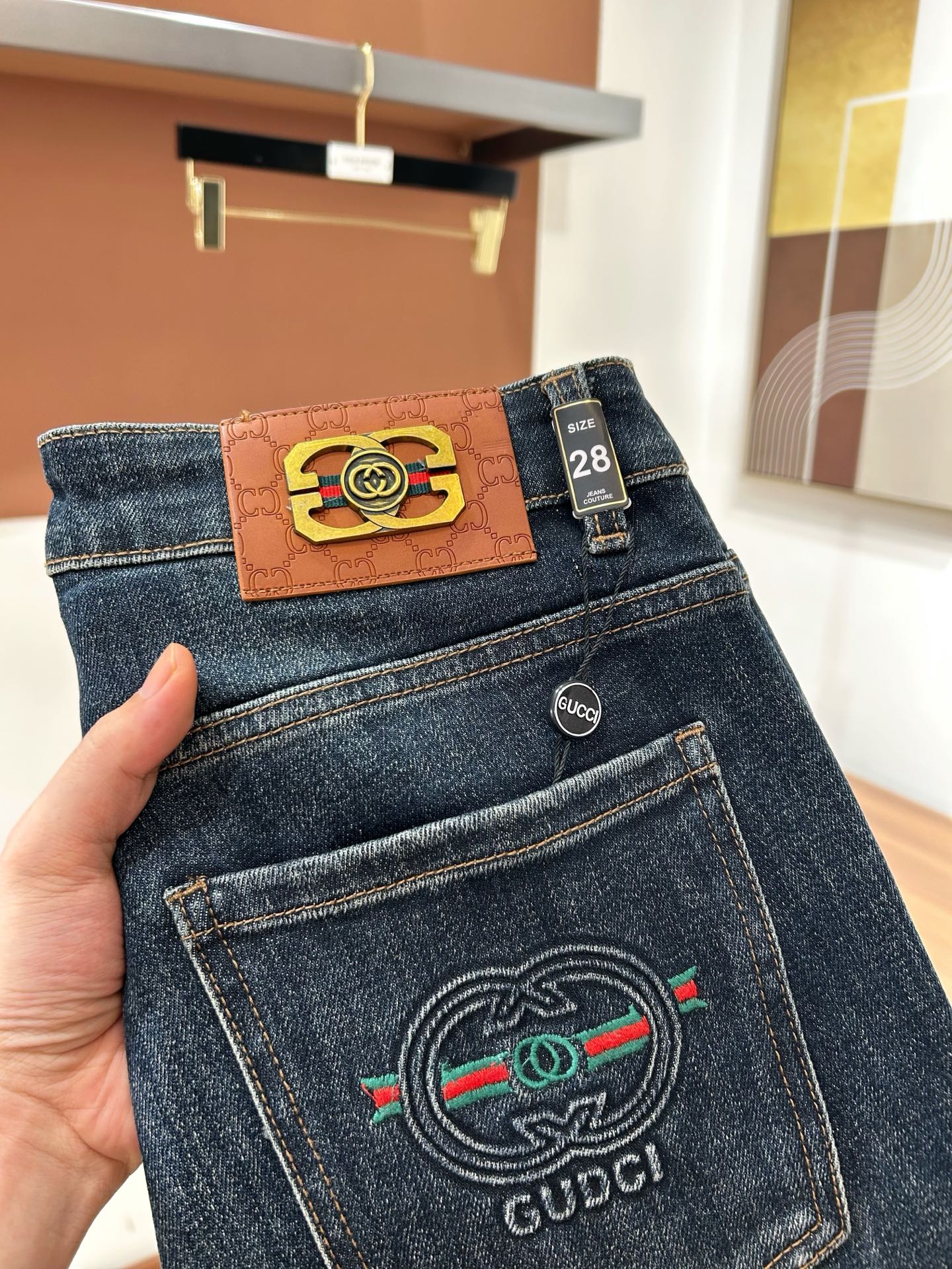 Cheap Gucci Jeans for Men in 229295, $60 USD- [IB229295] - Replica Gucci Jeans for Men