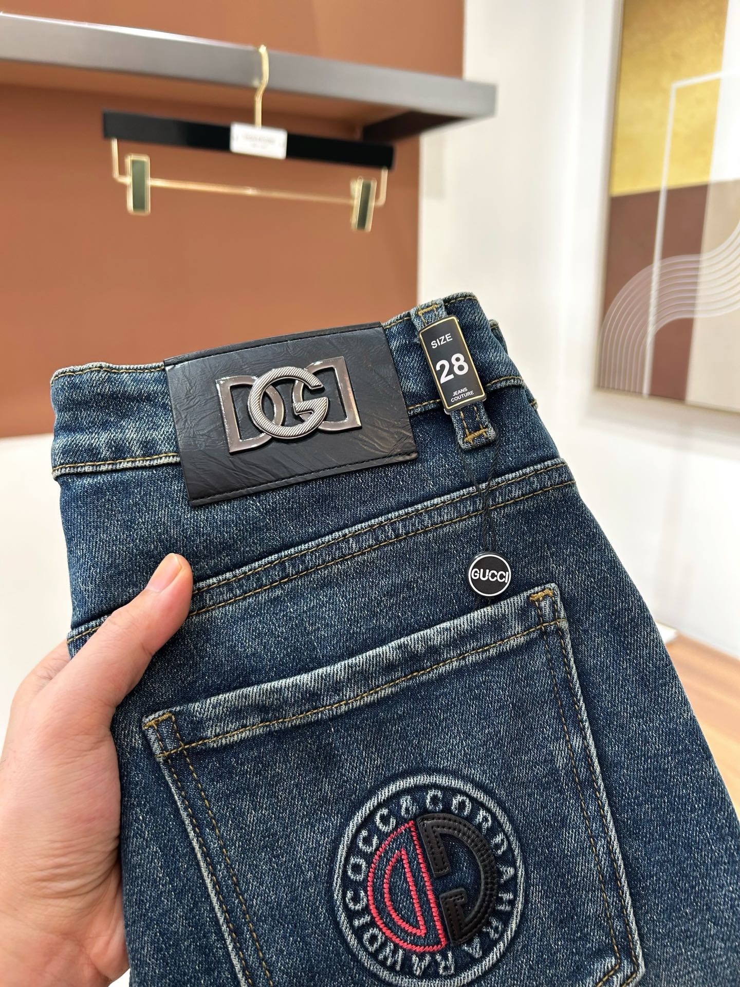 Cheap Gucci Jeans for Men in 229296, $60 USD- [IB229296] - Replica Gucci Jeans for Men