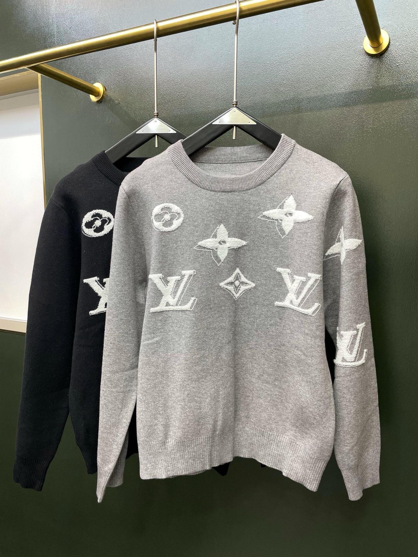 Cheap Louis Vuitton  Sweaters for Men in 229502, $80 USD- [IB229502] - Replica Louis Vuitton  Sweaters for Men