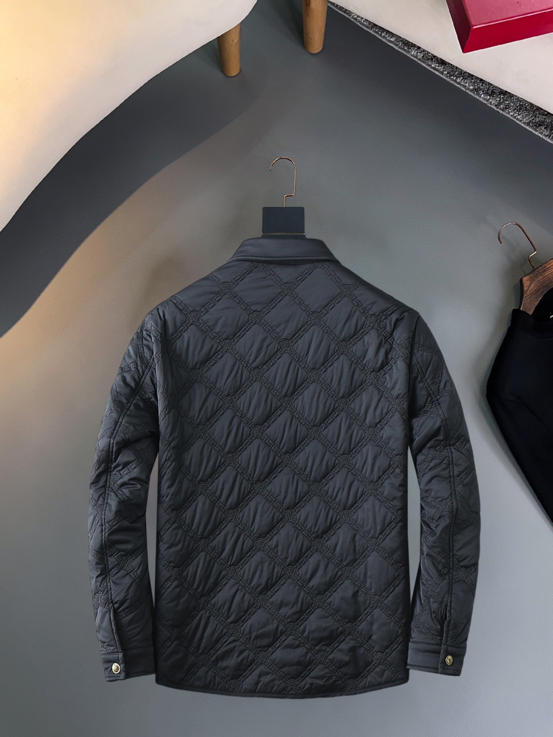Cheap Versace Thick Coats For Men in 229619, $125 USD- [IB229619] - Replica Versace Thick Coats For Men