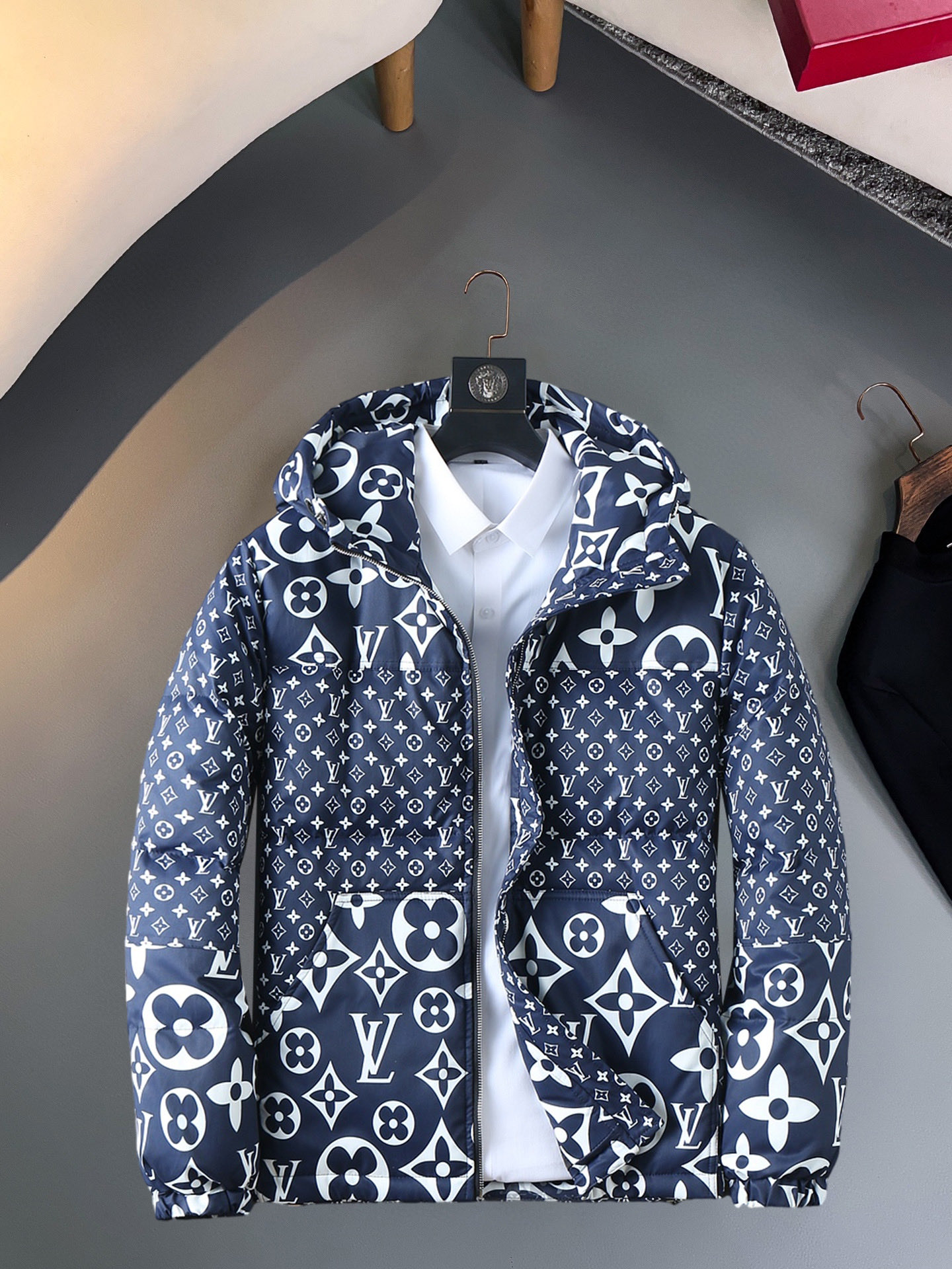 Cheap Louis Vuitton Thick Jackets For Men in 229633, $215 USD- [IB229633] - Replica Louis Vuitton Thick Jackets For Men