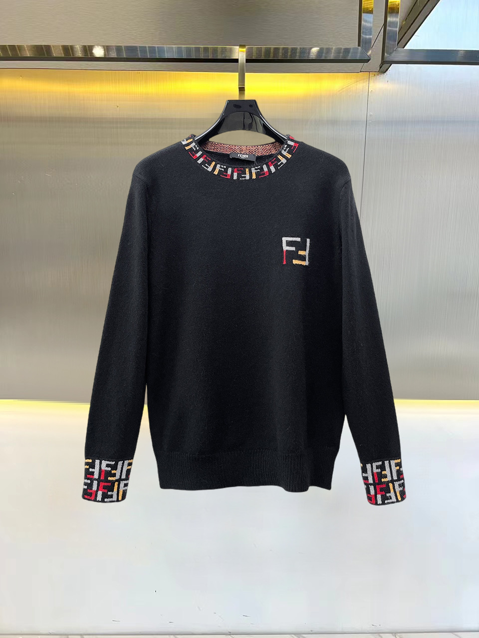 Cheap Fendi Sweaters for Men in 229654, $75 USD- [IB229654] - Replica Fendi Sweaters for Men