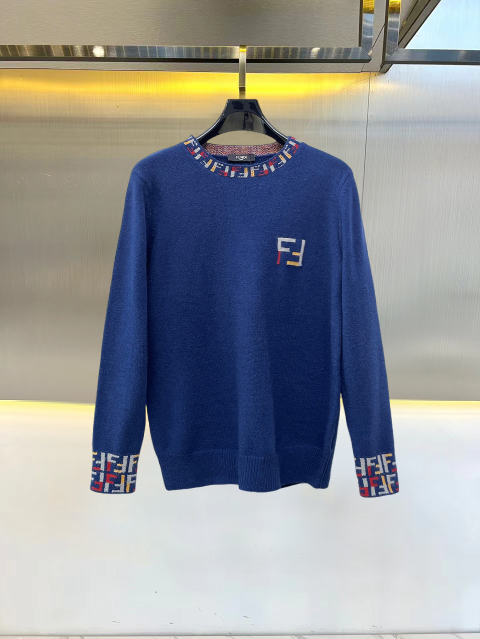 Cheap Fendi Sweaters for Men in 229660, $75 USD- [IB229660] - Replica Fendi Sweaters for Men