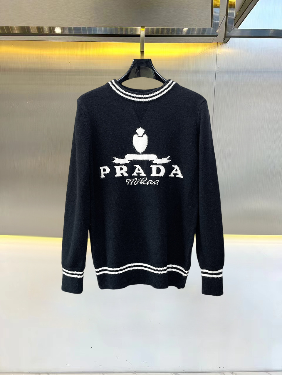 Cheap Prado Sweaters for Men in 229693, $75 USD- [IB229693] - Replica Prado Sweaters for Men