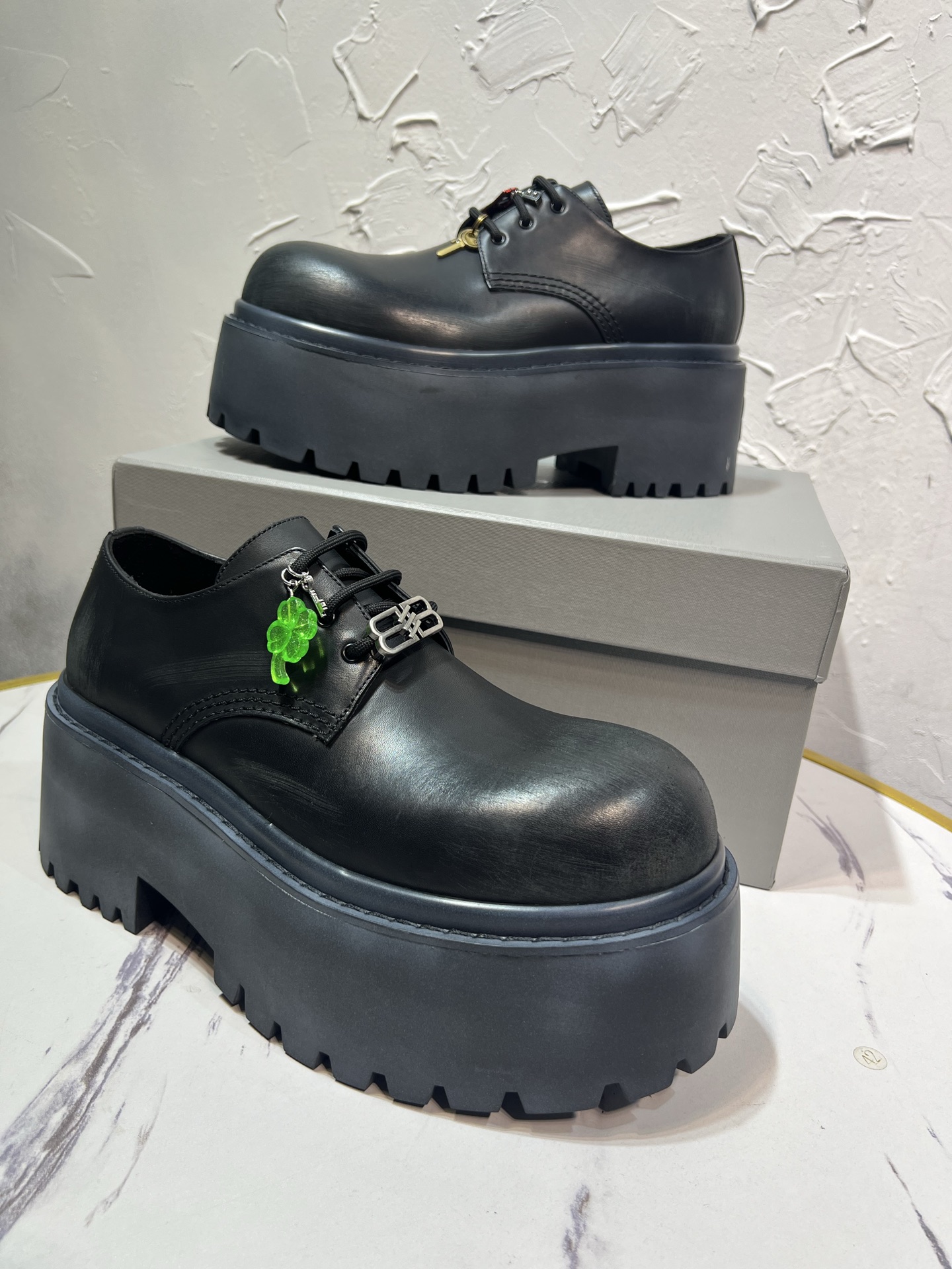 Cheap Balenciaga Leather Shoes in 229778, $195 USD- [IB229778] - Replica Balenciaga Leather Shoes