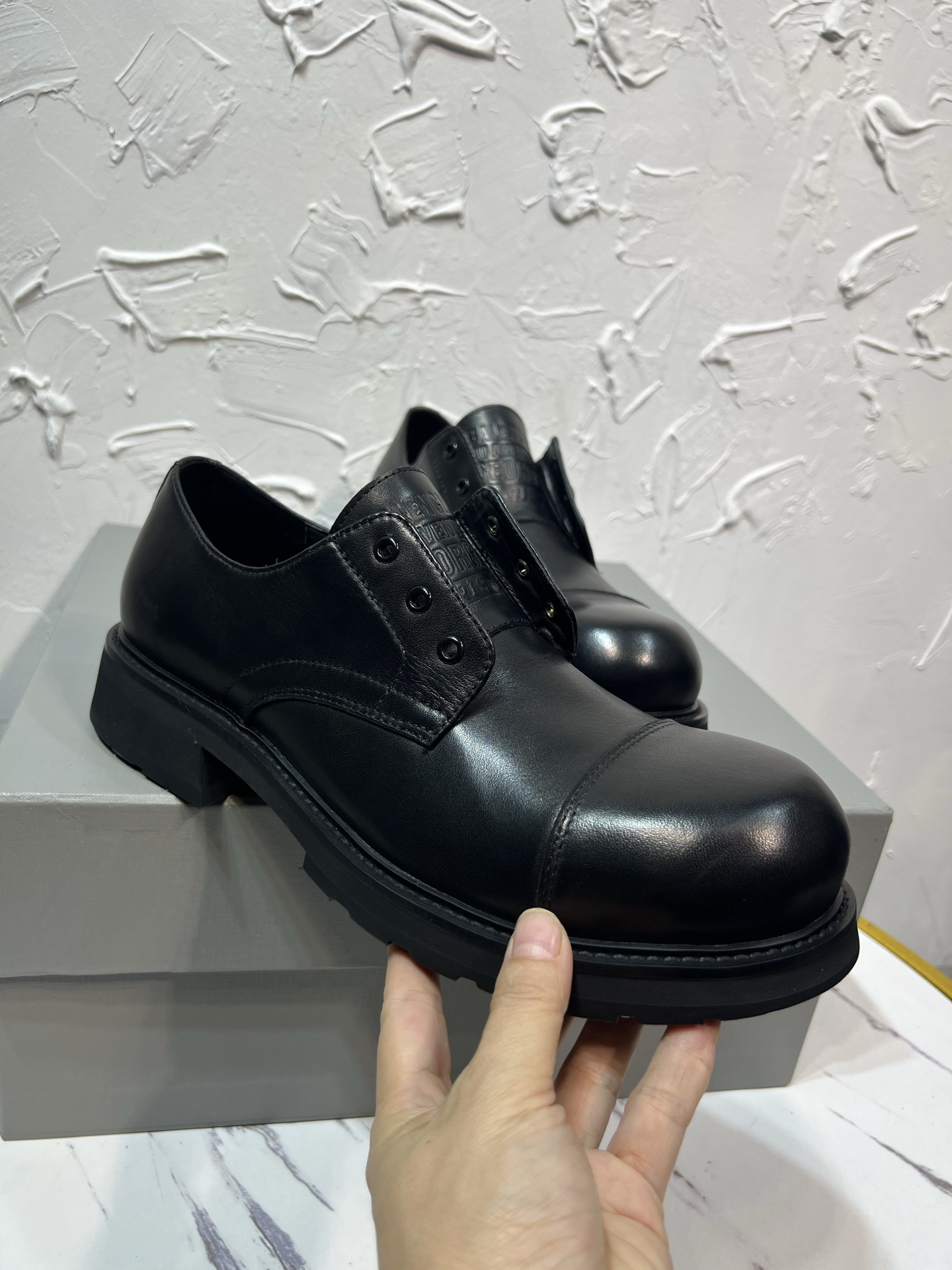 Cheap Balenciaga Leather Shoes in 229781, $165 USD- [IB229781] - Replica Balenciaga Leather Shoes