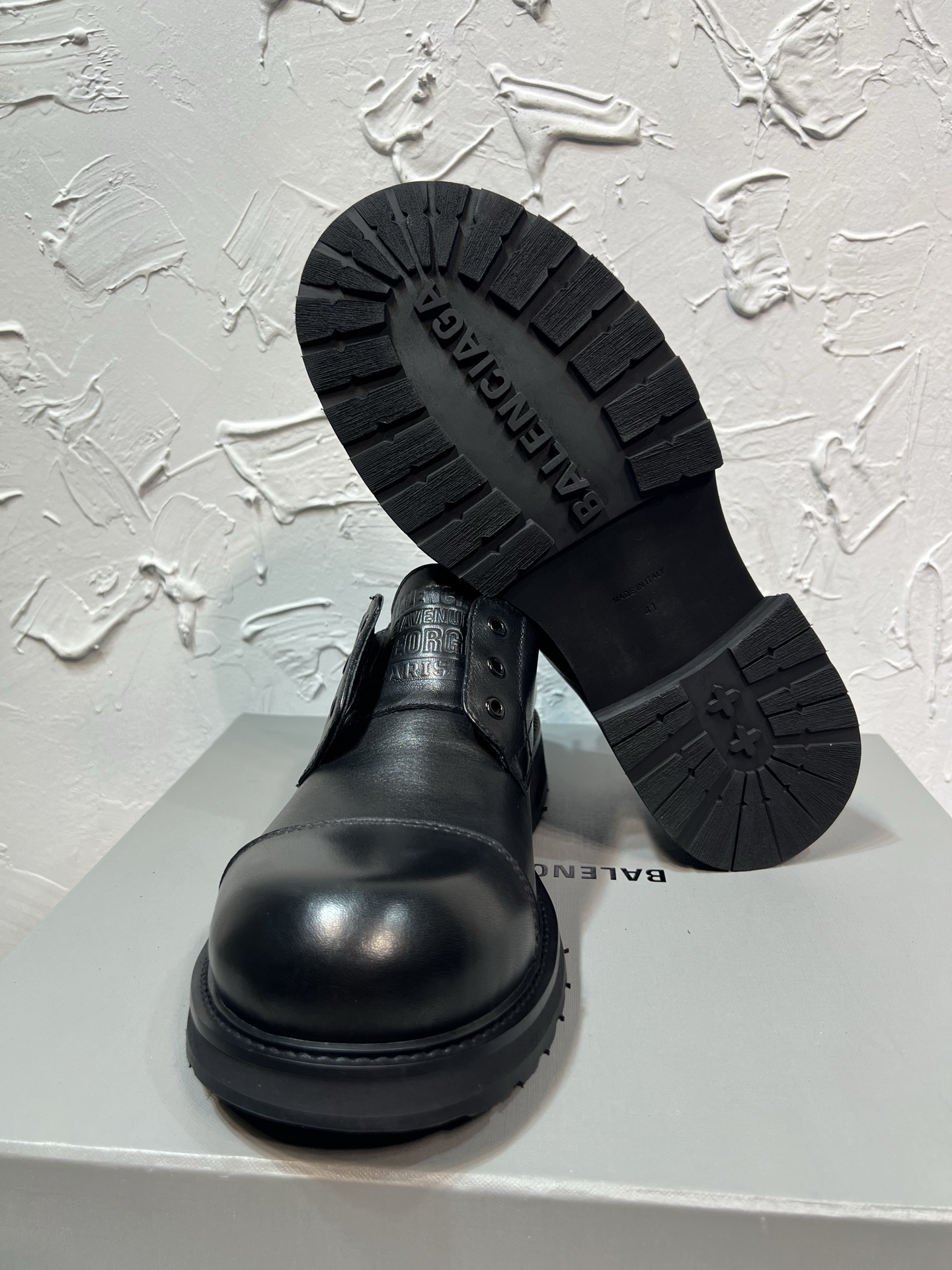 Cheap Balenciaga Leather Shoes in 229781, $165 USD- [IB229781] - Replica Balenciaga Leather Shoes