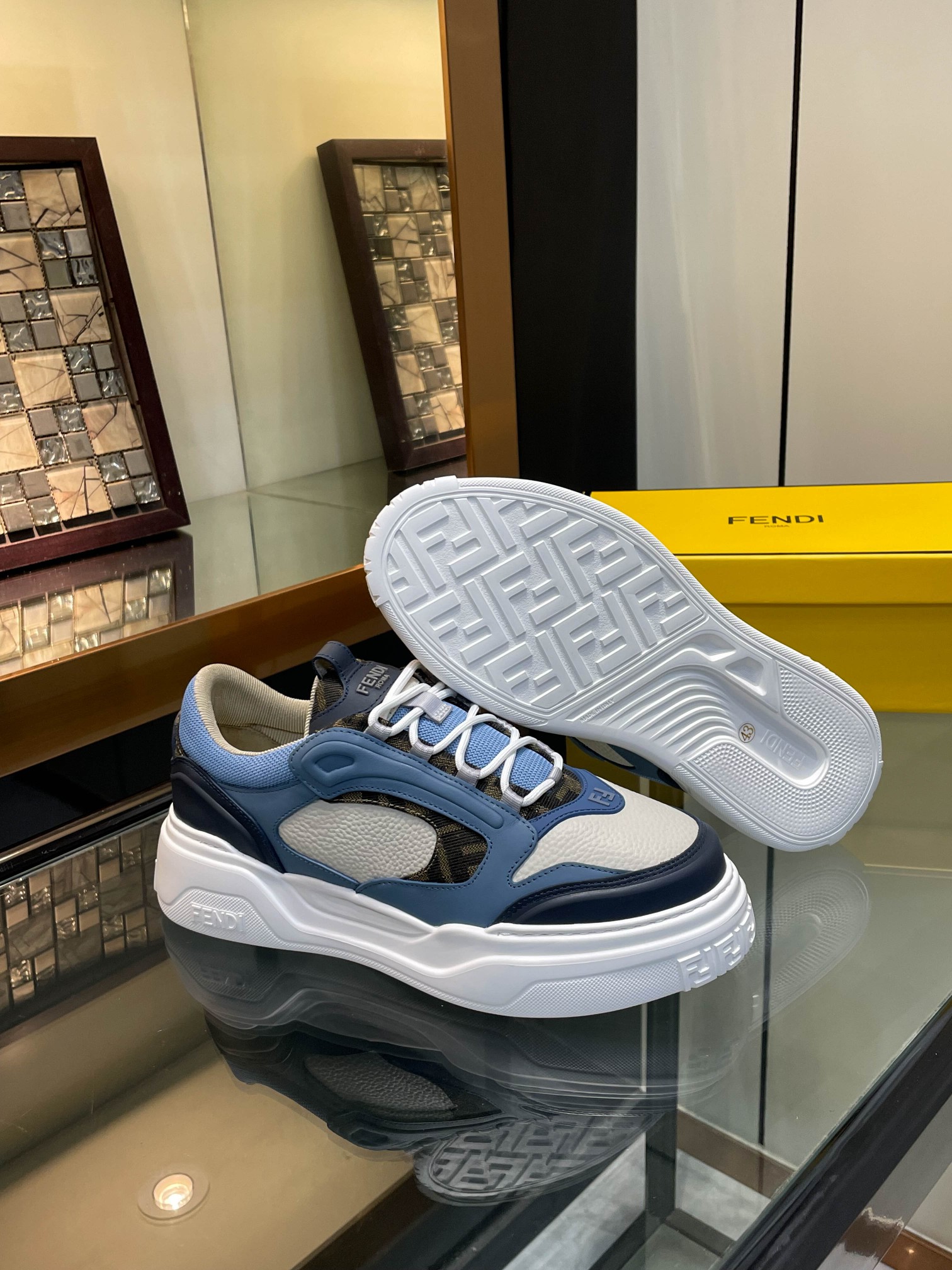 Cheap Fendi Sneakers For Men in 229817, $130 USD- [IB229817] - Replica Fendi Sneakers For Men