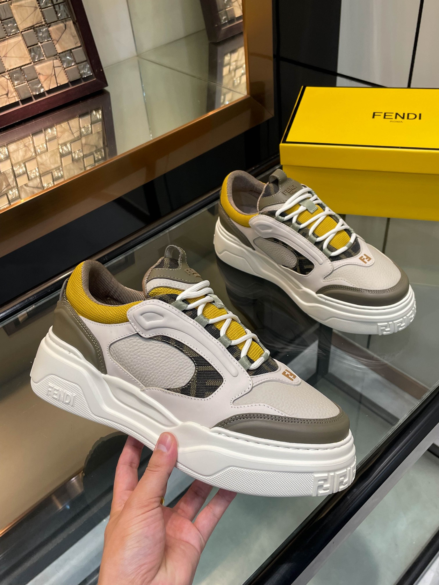 Cheap Fendi Sneakers For Men in 229820, $130 USD- [IB229820] - Replica Fendi Sneakers For Men