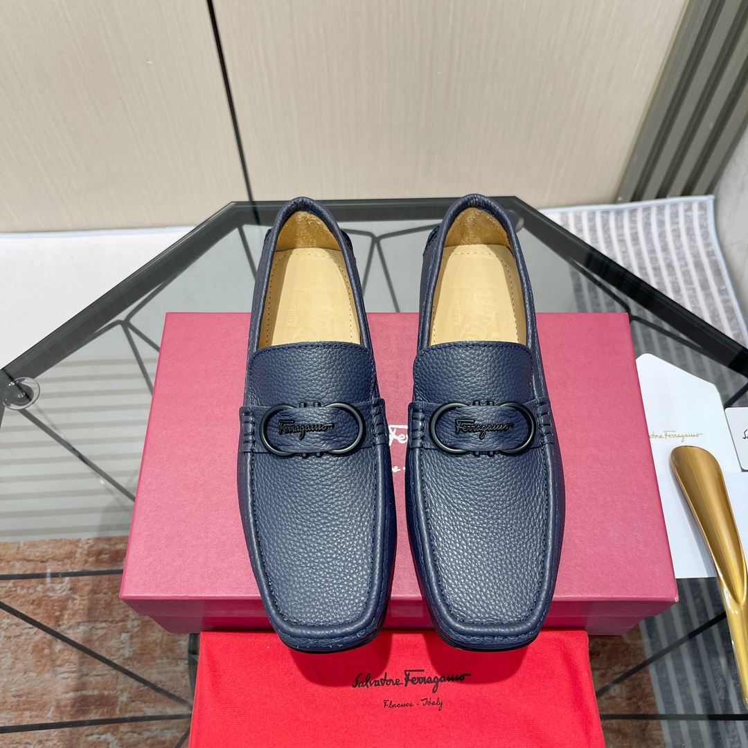 Cheap Ferragamo Loafers and Drivers For Men in 229822, $115 USD- [IB229822] - Replica Ferragamo Loafers and Drivers For Men