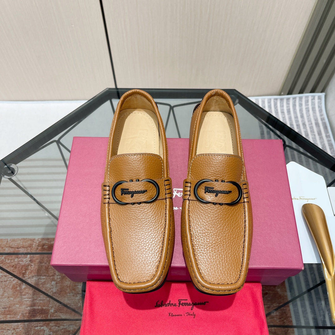 Cheap Ferragamo Loafers and Drivers For Men in 229825, $115 USD- [IB229825] - Replica Ferragamo Loafers and Drivers For Men