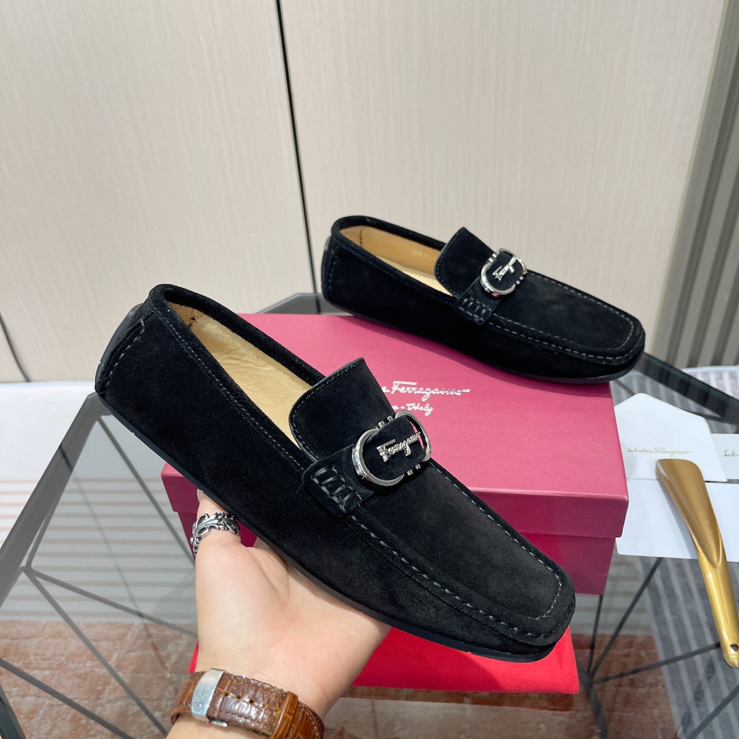 Cheap Ferragamo Loafers and Drivers For Men in 229827, $115 USD- [IB229827] - Replica Ferragamo Loafers and Drivers For Men