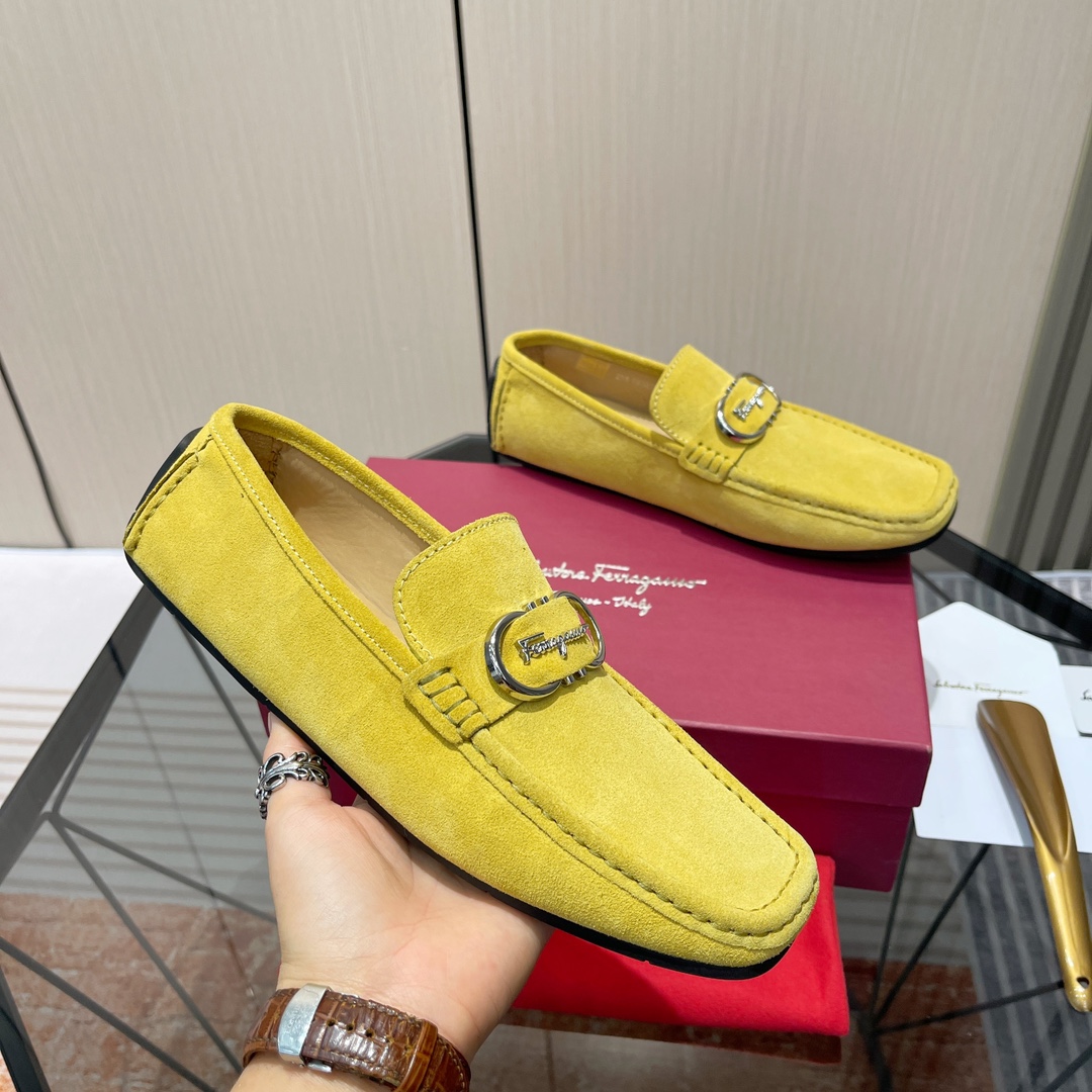 Cheap Ferragamo Loafers and Drivers For Men in 229828, $115 USD- [IB229828] - Replica Ferragamo Loafers and Drivers For Men