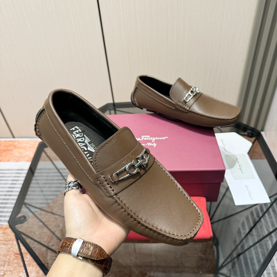 Cheap Ferragamo Loafers and Drivers For Men in 229831, $115 USD- [IB229831] - Replica Ferragamo Loafers and Drivers For Men