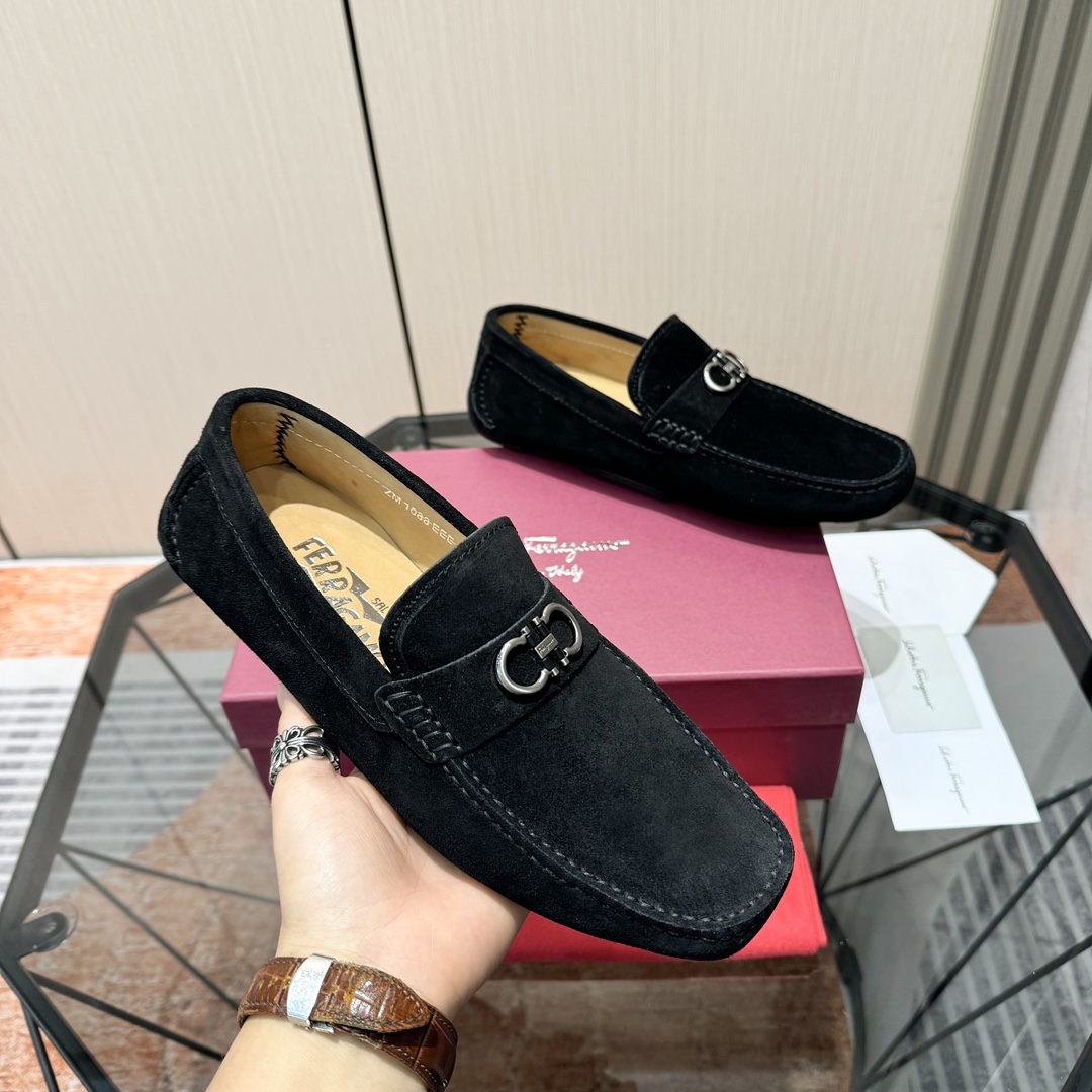 Cheap Ferragamo Loafers and Drivers For Men in 229839, $115 USD- [IB229839] - Replica Ferragamo Loafers and Drivers For Men