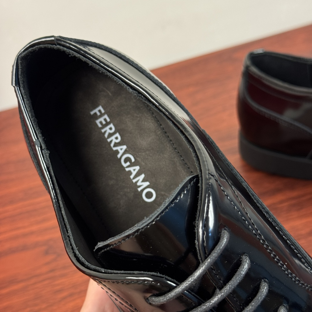 Cheap Ferragamo Dress Shoes For Men in 229843, $160 USD- [IB229843] - Replica Ferragamo Dress Shoes For Men