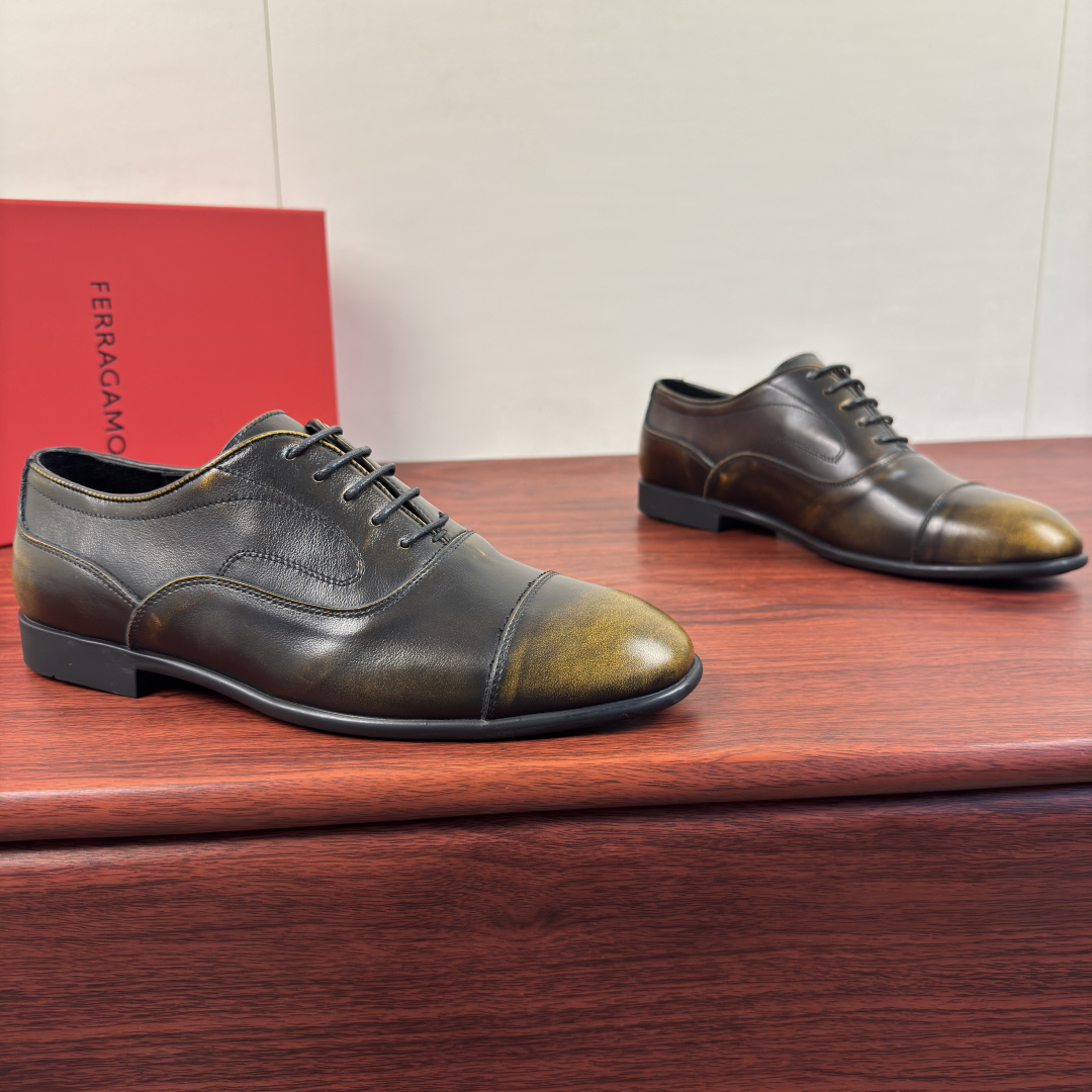 Cheap Ferragamo Dress Shoes For Men in 229845, $160 USD- [IB229845] - Replica Ferragamo Dress Shoes For Men