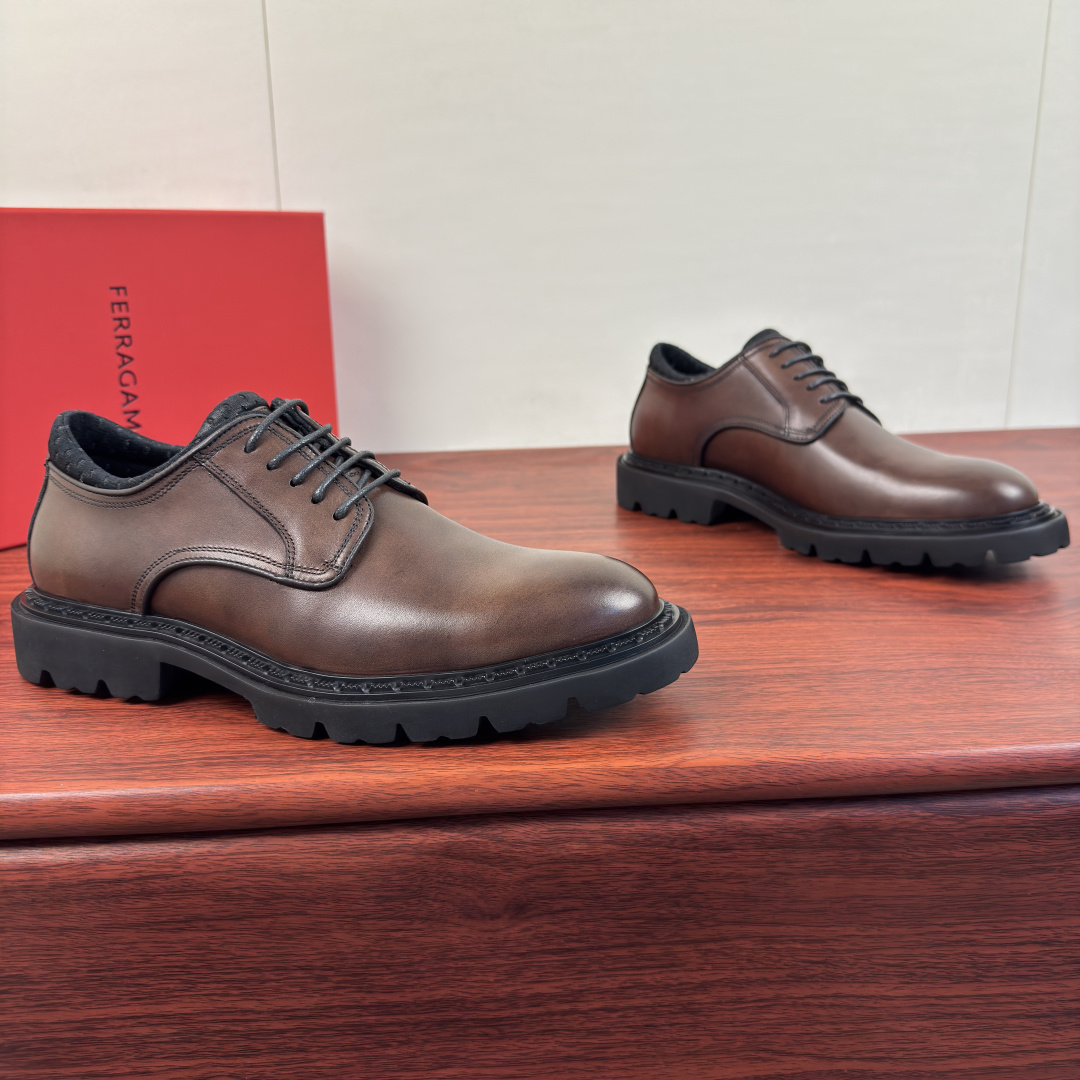 Cheap Ferragamo Dress Shoes For Men in 229850, $175 USD- [IB229850] - Replica Ferragamo Dress Shoes For Men
