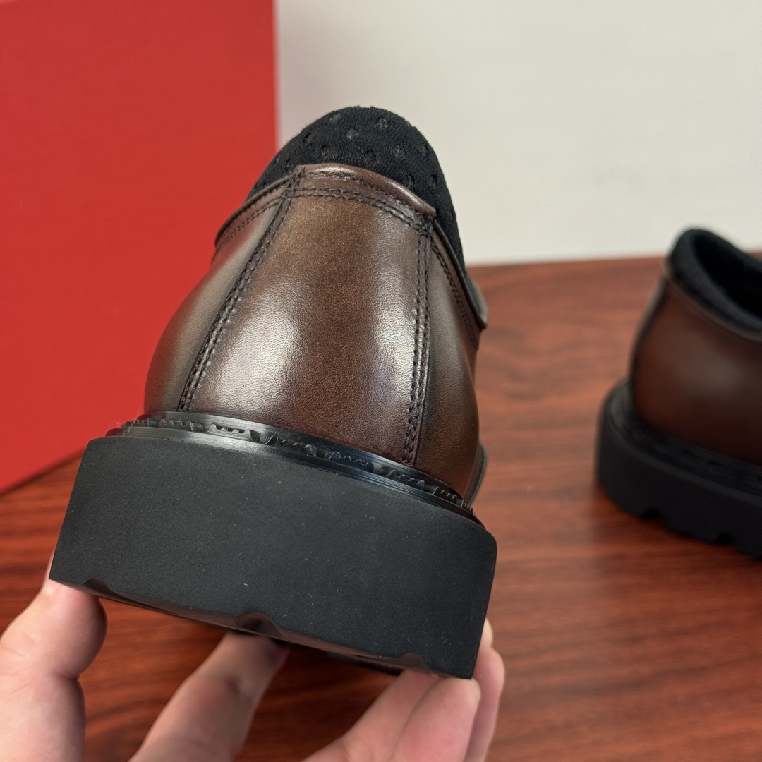 Cheap Ferragamo Dress Shoes For Men in 229850, $175 USD- [IB229850] - Replica Ferragamo Dress Shoes For Men