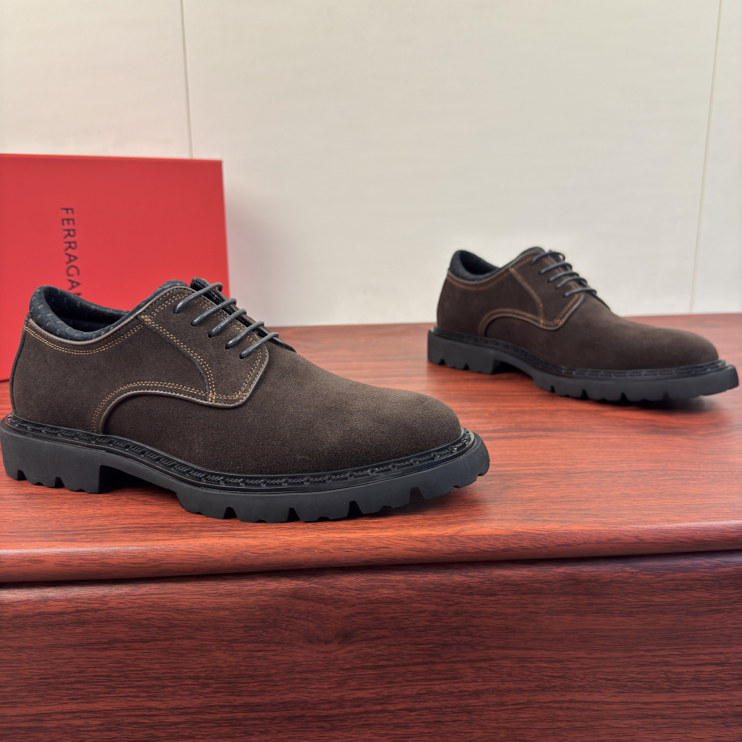Cheap Ferragamo Dress Shoes For Men in 229854, $175 USD- [IB229854] - Replica Ferragamo Dress Shoes For Men