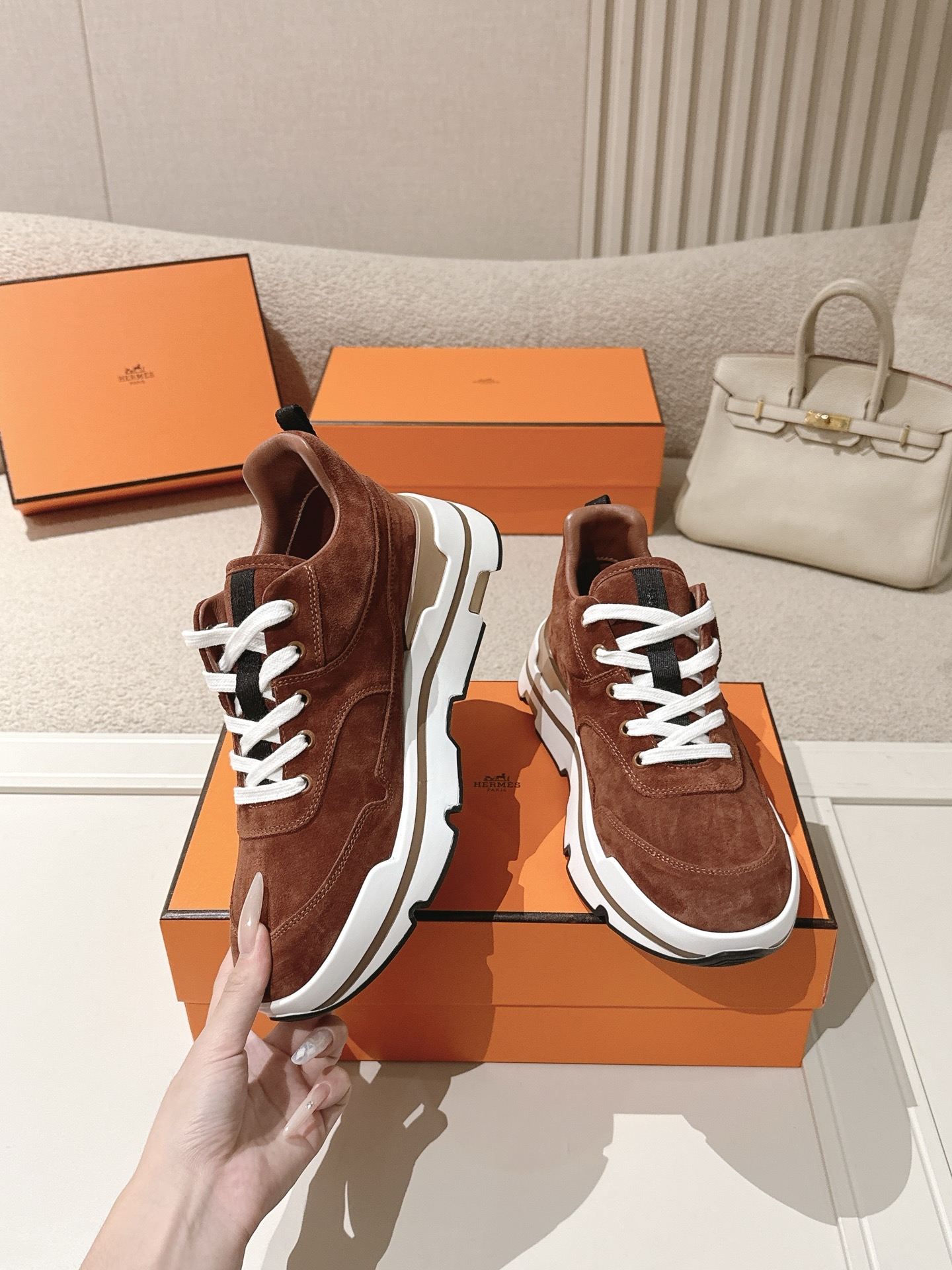 Cheap Hermes Sneakers For Men in 229904, $130 USD- [IB229904] - Replica Hermes Sneakers For Men
